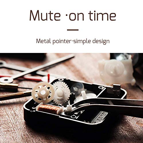 Table Clock-Modern Table Clock Silent-Non-Ticking 10-inch dial, Clear and Easy to Read, Used for Living Room, Bedroom Decoration