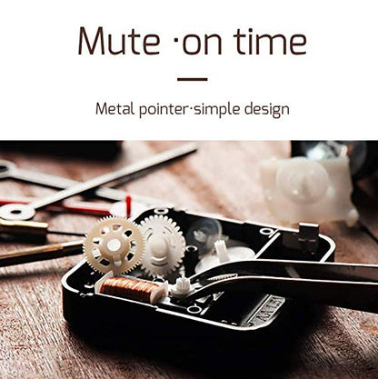 Table Clock-Modern Table Clock Silent-Non-Ticking 10-inch dial, Clear and Easy to Read, Used for Living Room, Bedroom Decoration