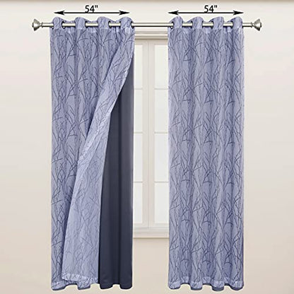 BONZER 4 Panels Set Mix and Match Curtains for Bedroom Living Room - color: Grey Dark, size: 54"W x 63"L (Pack of 4)