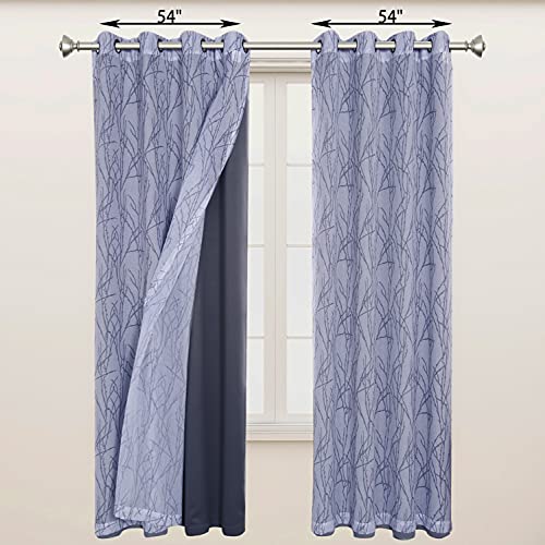 BONZER 4 패널 세트 믹스 앤 매치 커튼 거실용 그레이 다크 - color: 그레이 다크, size: 54"W x 108"L (Pack of 4)