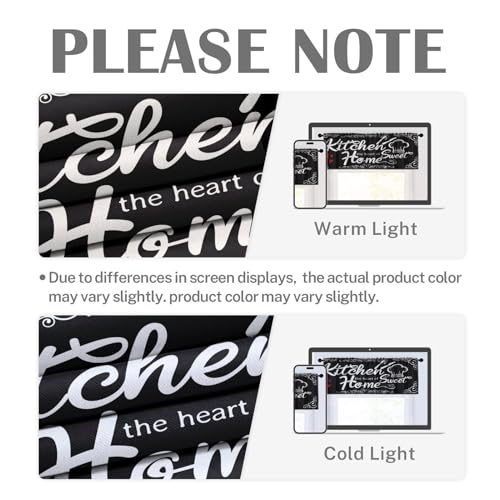 Emvency Valances for Windows, 2 Pack, 52x18 Inch, Farmhouse Heart - color: Sweet Home Black, size: 52"W x 18"L (Pack of 2)