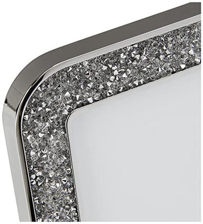 SWAROVSKI Minera Picture Frame, Silver-Tone Metal Picture Frame with Clear Swarovski Crystal Accents, For Pictures Measuring 4 x 6 Inches, Part of the Swarovski Minera Collection - color: Minera Frame