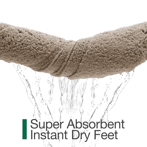 LUMI Ultra Soft Bathroom Rugs Absorbent, Non Slip Bath Mat 16X24, Beige - color: Beige, size: 16" X 24"