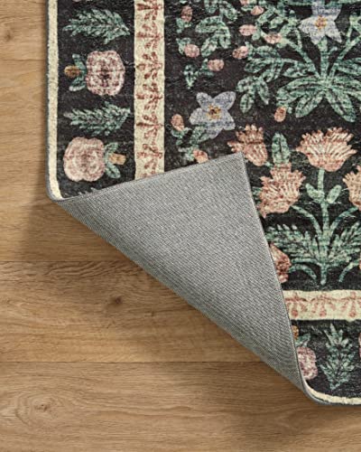 Loloi Rifle Paper Co Eden Mughal Garden Black 2'-3" x 3'-9" Accent Rug - color: Mughal Garden Black, size: 2'3" x 3'9" (Rectangular)