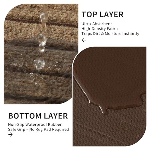 MIDUO 2ft x 6ft Runner Rug, Non Slip Indoor Outdoor Rugs for Hallway
