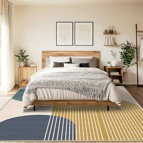 8x10 Large Area Rug for Living Room Boho Rug Bohemian Rugs,Blue - color: Blue, size: 8'x10'(Rectangular)