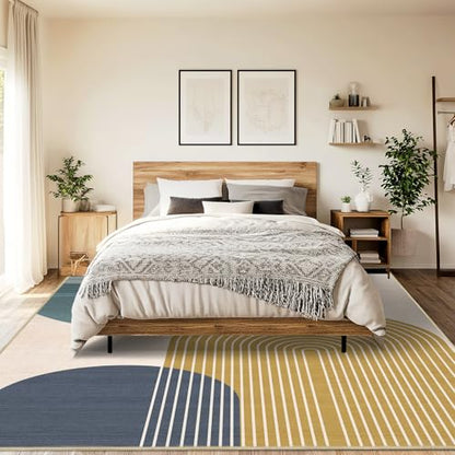 8x10 Large Area Rug for Living Room Boho Rug Bohemian Rugs,Blue - color: Blue, size: 8'x10'(Rectangular)
