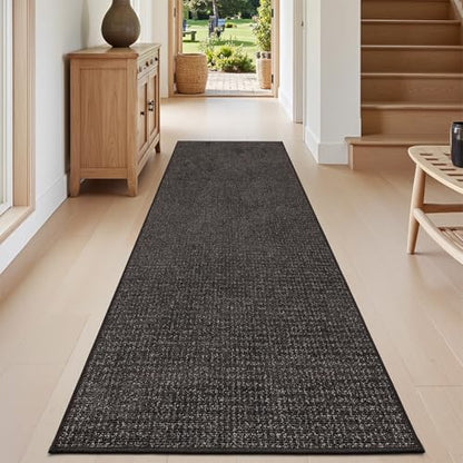 DEXI Hallway Runner Rug 36x96, Non Slip Long Rug for Entryway, Brown - color: Brown, size: 36" X 96" (Runner)