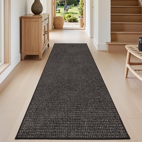 DEXI Hallway Runner Rug 30x84, Non Slip Long Rug for Entryway, Brown - color: Brown, size: 30" X 84" (Runner)