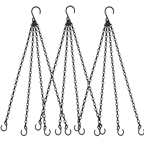 Heybe Hanging Baskets Chains 23 Inches 4 Leads Hanging Chains Flower Pot Hanger Replacement Plant Hangers for Planters and Lanterns, Pack of 3 (4 Legs) - style: 4 Legs