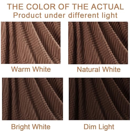 Blagic Soft Knitted Throw Blanket for Couch and Bed,Brown,50"x60" - color: Brown, size: 50 × 60 in