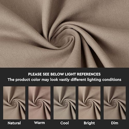 Encasa XO Table Runner, Cotton Canvas Dining Runner 13"x72" - color: Beige, size: 13x72 in