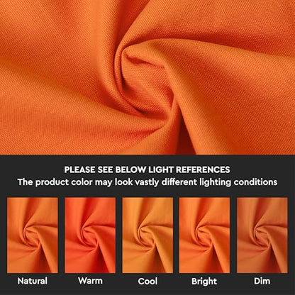 Encasa XO Table Runner, Cotton Canvas Dining Runner 13"x59" - color: Orange, size: 13x59 in