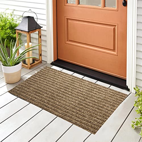 Nuanchu Large Semi Finished Outdoor Mat 16 x 79 Inch, Khaki, 1 Roll - color: Khaki