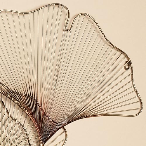 Touch of Class Ginkgo Breeze Wall Sculpture - Multi Metallic - Handcrafted Metal - Contemporary Large Wall Decor - Leaf Metal Room Decor - Gold, Copper, Brass, Bronze - Iconic Silhouette