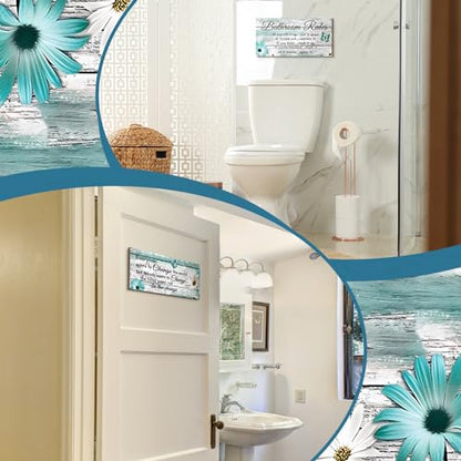 Jetec 2 Pcs Funny Bathroom Signs Wall Decor Farmhouse,Butterfly Style - style: Butterfly Style