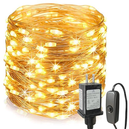 Fairy Lights Plug in,99ft 300 LEDs Christmas String Lights for Bedroom - size: 99FT with Adapter-1Pack
