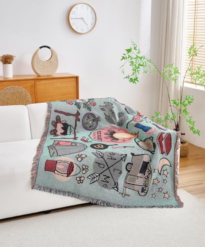 Erke Boho Throw Blanket Cushion Cover Sheet Blanket Chair Recliner Cover Rug Hanging Tapestry Furniture Slipcover (Fire, 50" X 70") - color: Fire