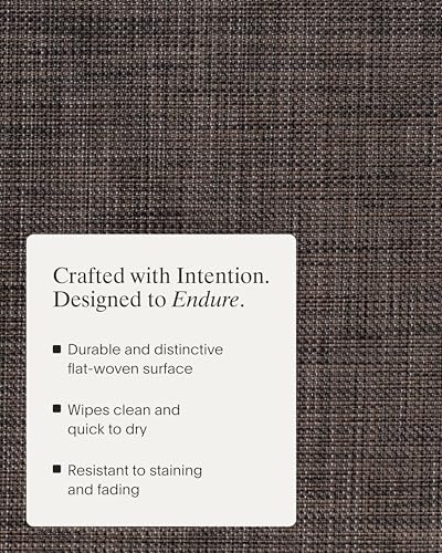 Chilewich Mini Basketweave Placemats, Round Woven Placemats Set of 4 - color: Dark Walnut, size: 15" Round
