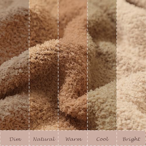bearberry Knit Throw Blanket 50x60 Camel Super Soft Plush for Couch - color: Camel, size: Throw(50″x60″)