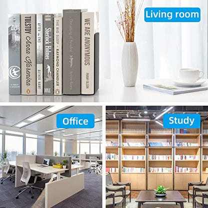 VFINE Bookends 4 Pairs, Black Metal Book Ends, Bookends for Shelves, Book Stopper for Heavy Books, Book Dividers for Home Office School Supplies - color: Black 4 Pairs Bookends