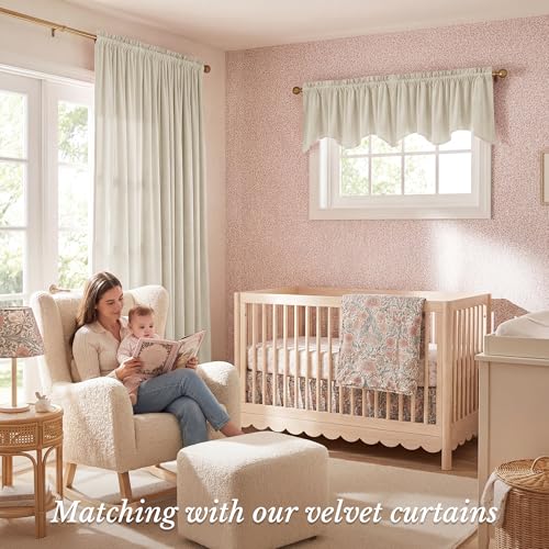 StangH 4-Panel Set Velvet Window Valance, 52x18 Inch, Beige - color: Beige, size: 52"W x 18"L (Pack of 4)