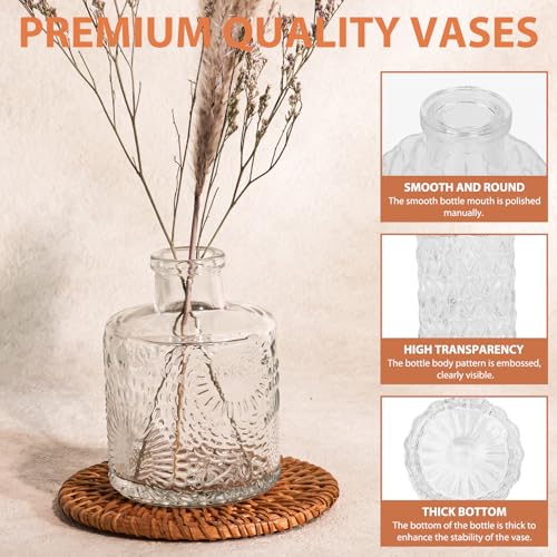 Fixwal 36pcs Glass Bud Vase Bulk Set, Clear Small Glass Vases for Flowers - color: Clear, size: 36pcs