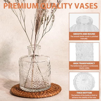 Fixwal 36pcs Glass Bud Vase Bulk Set, Clear Small Glass Vases for Flowers - color: Clear, size: 36pcs