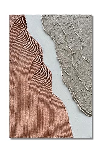 Hand Painted Abstract Thick Texture Art Oil Painting Minimalism Wall Art Oil Painting Texture Wall Art on Canvas 36x24 Inch - color: Yi002