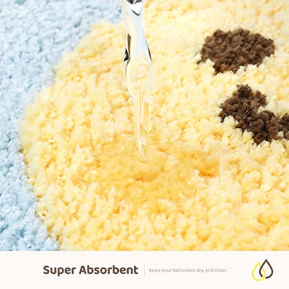 Molesun Bee Bath Mat 20x31, Soft Absorbent Microfiber Bath Rugs - color: Honeybee, size: 20" x 31"