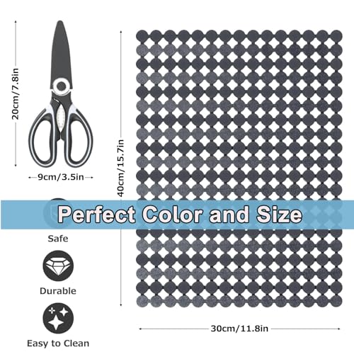 Kitchen Sink Mat for Stainless Steel/Ceramic Sinks,2 Pack with Scissors - color: Gray