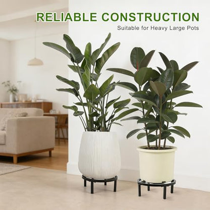 12" Metal Plant Stand Black-2PCS - size: 11.8"-2PCS