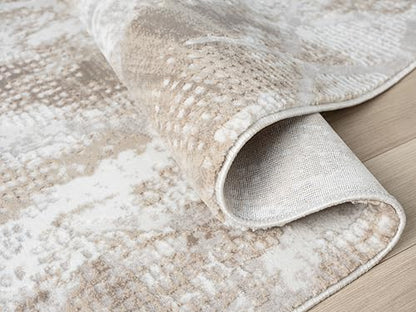 8x10 Beige Modern Geometric Area Rug for Living Room, Bedroom - color: 1003 - Beige, size: 8' x 10' (Rectangular)