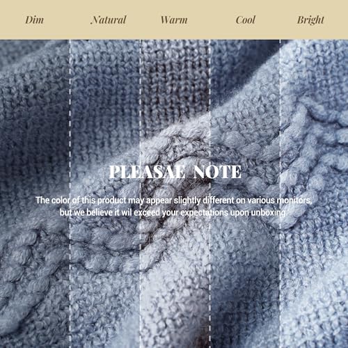 BATTILO HOME Light Blue Throw Blanket for Couch, 50"x60" - color: Dusty Blue, size: 50 x 60 in.