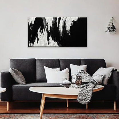 Black And White Abstract Wall Art For iving Room Prints Paintings 20" X 40" - color: QUN-3B, size: 40"L x 20"W