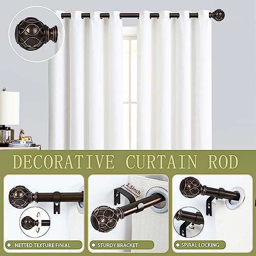 TANGWIN Farmhouse Curtain Rod Adjustable,Heavy Duty Boho,18-45,Bronze,2Pack - color: Antique Bronze, size: 18-45" & 2pack