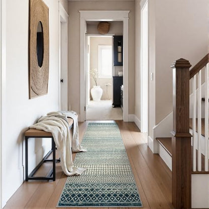 Entry Way Rugs Indoor Runner, 2'6''x8' Coastal Runner Rug - color: Royal Blue, size: 2'6" x 8' (Runner)
