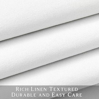 ChrisDowa White Blackout Curtains 45 Inches Long 2 Panels for Bedroom - color: White, size: 52"W x 45"L (Pack of 2)