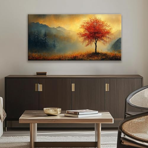 Modern Wall Art For Living Room Painting Modern Gold Landscape 24" X 48" - color: ZXJ9C, size: 48"L x 24"W