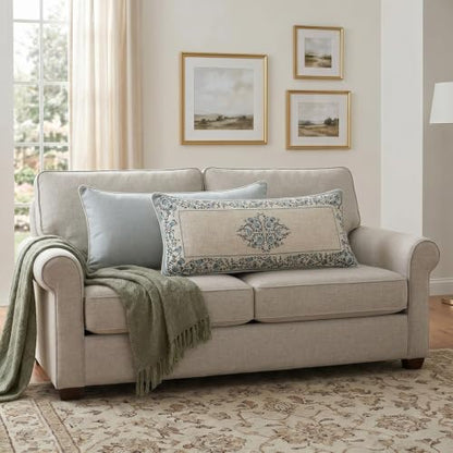 ISAENNE Designer Elegant Rectangle Throw Pillow Cover,Set of 2,28"x12" - color: Segerman a, size: 28" x 12" (Pack of 2)
