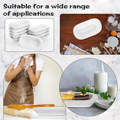 Nuogo 10 Pack 8.5 Inches Wooden Dough Bowls Bulk Rustic Bowls, White - color: White, size: 8.5 Inches
