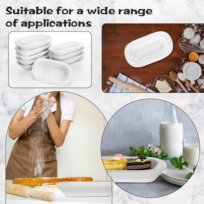 Nuogo 10 Pack 8.5 Inches Wooden Dough Bowls Bulk Rustic Bowls, White - color: White, size: 8.5 Inches