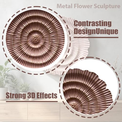 Metal Wall Sculpture, 10'' Round Textured Radiant Sunburst Wall Decor - color: 053A-Pink