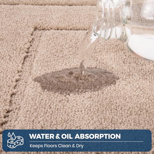 PURRUGS Kitchen Rug, Kitchen Mat, 24" x 35.5", Beige - color: Beige, size: 24" X 35.5"