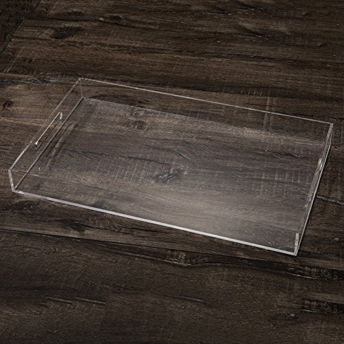 Sooyee Clear Acrylic Serving Tray, 16" x 12" - color: Clear