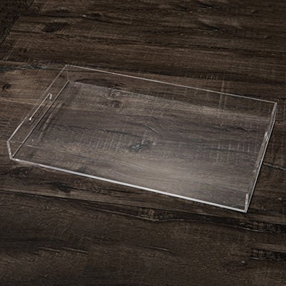 Sooyee Clear Acrylic Serving Tray, 16" x 12" - color: Clear