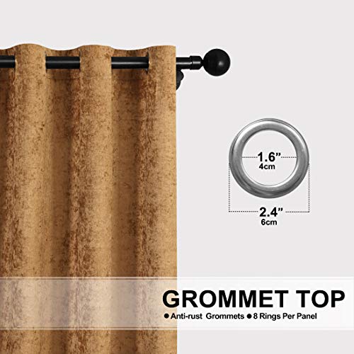ELKCA Double-Sided Chenille Window Curtains for Living Room Luxury Bronze Room Curtains for Window, Grommet Top (52" W x 104" L, 2 Panels) - color: Bronze, size: 52"W x 104"L (Pack of 2)