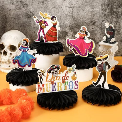 10Pcs Dia De Los Muertos Table Centerpieces Decorations - style: Day of The Dead Style