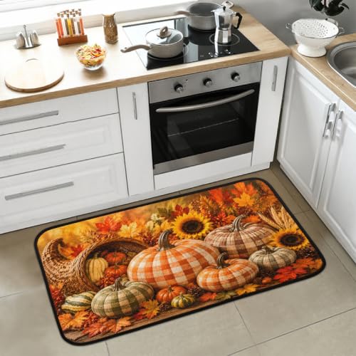 Fall Kitchen Rug Non-Slip Indoor Carpet Absorbent Welcome Mat - color: B:b-9