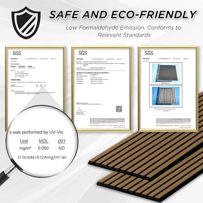 SMARTSTANDARD 4 Pack 105.9" x 12.6" Wood Slat Wall Panels, Classic Oak - color: Classic Oak, size: 106" x 50.4"